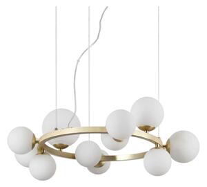 Ideal Lux - LED Lustr na lanku PERLAGE 11xG9/3W/230V pr. 73 cm zlatá/bílá