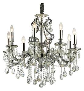 Ideal Lux -Křišťálový lustr na řetězu GIOCONDA 8xE14/40W/230V pr. 73 cm stříbrná