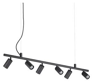 Ideal Lux - LED Lustr na lanku DYNAMITE 6xGU10/7W/230V černá