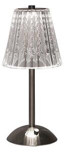 LED Stmívatelná dobíjecí stolní lampa LED/2,4W/5V 3000-6000K 1800 mAh chrom