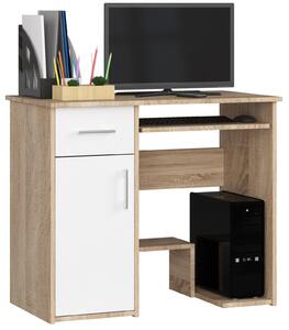 Ak furniture Volně stojící psací stůl Jay 90 cm dub sonoma/bílý