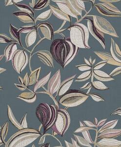 Tyrkysová vliesová tapeta na zeď, rostliny, listy, 26437, Thai, Cristiana Masi by Parato