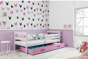 Dětská postel ERYK 200x90 cm Bílá Ružové