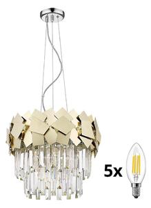 Brilagi - LED Křišťálový lustr na lanku MIRAGE 5xE14/40W/230V