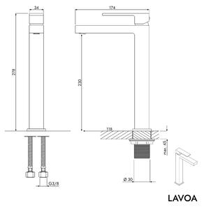 Umyvadlová baterie LAVOA