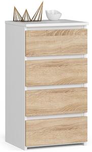 Ak furniture Komoda CL4 40 cm bílá/dub sonoma