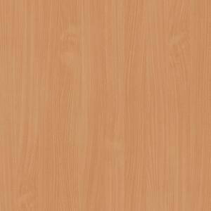 Kovová zásuvková kartotéka PRIMO s dřevěnými čely A4, 5 zásuvek, bílá/buk