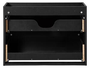 COMAD Závěsná skříňka pod umyvadlo - NOVA 82-80-2S black, šířka 80 cm, matná černá