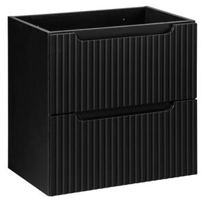 COMAD Závěsná skříňka s umyvadlem - NOVA 82-60-2S black, šířka 60 cm, matná černá