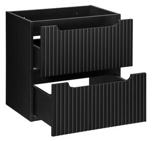 COMAD Závěsná skříňka s umyvadlem - NOVA 82-60-2S black, šířka 60 cm, matná černá
