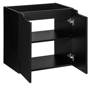 COMAD Závěsná skříňka pod umyvadlo - NOVA 82-60-2D black, šířka 60 cm, matná černá