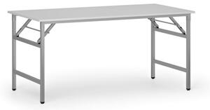 Konferenční stůl FAST READY se stříbrnošedou podnoží, 1600 x 800 x 750 mm, bílá