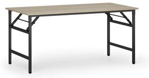 Konferenční stůl FAST READY s černou podnoží, 1600 x 800 x 750 mm, dub přírodní