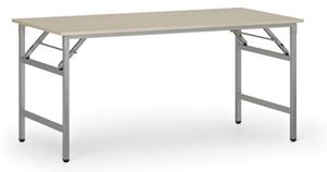 Konferenční stůl FAST READY se stříbrnošedou podnoží, 1600 x 800 x 750 mm, bříza