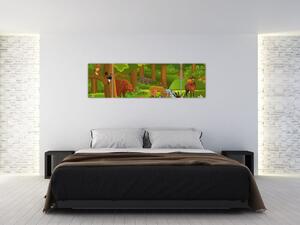 Dětský obraz se zvířátky (170x50 cm)