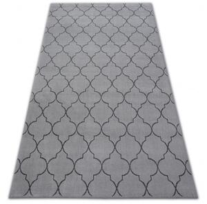 Koberec SENSE Micro 81220 stříbrný/antracit TRELLIS