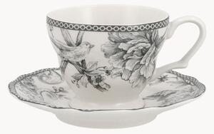 Sada porcelánových šálků na čaj's podšálky Mayfair, 6 dílů