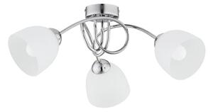 Přisazený lustr SEYLA 3xE27/60W/230V lesklý chrom/bílá