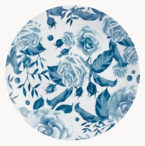 Sada porcelánových mělkých talířů Blue Rose, 6 dílů