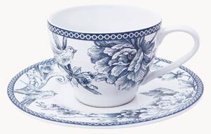 Sada porcelánových šálků na čaj's podšálky Kensington, 4 díly