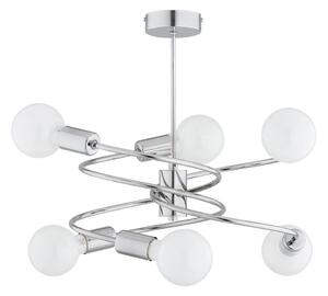 Lustr na tyči DISCO 6xE27/60W/230V lesklý chrom