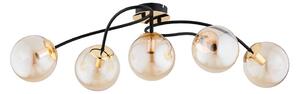 Přisazený lustr GILIAN 5xE14/40W/230V černá/zlatá