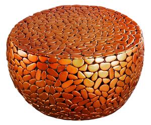 Konferenční stolek STONE MOSAIC 72 CM měděný skladem