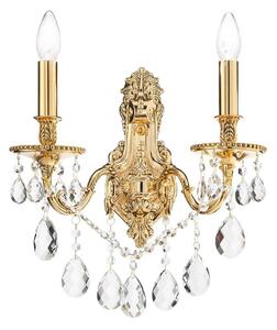 Ideal Lux - Křišťálové nástěnné svítidlo GIOCONDA 2xE14/40W/230V zlatá