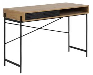 Moderní psací stůl Moniusa, Barva: dub přírodní / černý metal Mirjan24 5903211075926