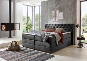 POSTEL BOXSPRING, 160/200 cm, antracitová MID.YOU - Postele s úložným prostorem, Online Only
