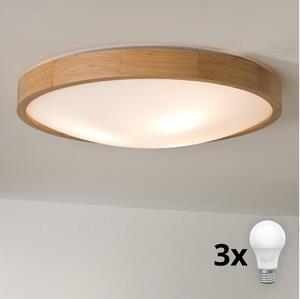 Brilagi - LED Stropní svítidlo CARVALHO SLIM 3xE27/60W/230V dub pr. 47 cm