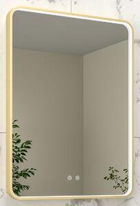 EBS Deira Zrcadlo hranaté 60x80 cm, kartáčovaná zlatá DEIRAZ6080LEDSMGK
