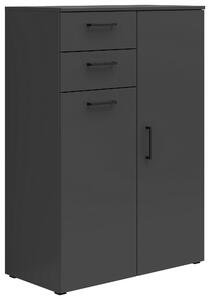 KOMODA, barvy grafitu, 80/115/40 cm Carryhome - Široké komody