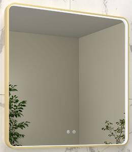 EBS Deira Zrcadlo hranaté 80x80 cm, kartáčovaná zlatá DEIRAZ8080LEDSMGK
