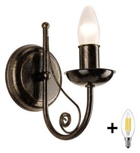 Brilagi - LED Nástěnné svítidlo STEFANO 1xE14/40W/230V černá patina