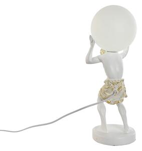 Stolní lampa Home ESPRIT Bílý Zlatá Pryskyřice Plastické 220 V 18 x 17 x 44 cm