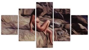 Obraz - Malba ženy (125x70 cm)
