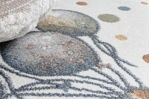 Makro Abra Kulatý dětský koberec BONO 9614 Medvídek Balónky krémový světle šedý Rozměr: průměr 160 cm