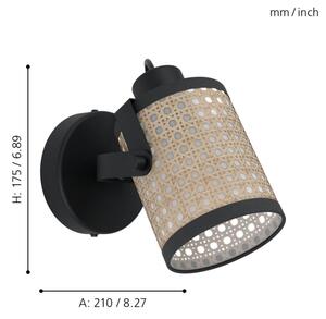 Eglo 43493 - Nástěnné svítidlo RUSCOMB 1xE27/10W/230V