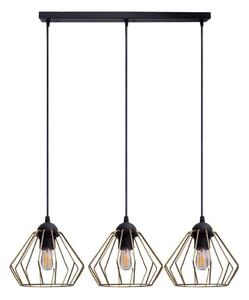 Lustr na lanku CEED GOLD 3xE27/60W/230V černá/zlatá