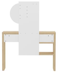 Bílý dubový toaletní stolek TEMAHOME Hugo 105 x 42 cm
