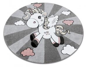Koberec KRUH PETIT UNICORN JEDNOROŽEC šedý