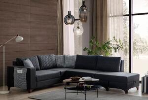 Rohová sedačka Lofty (antracit). Akce -24%