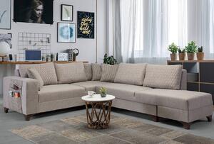 Rohová sedačka Lofty (béžová). Akce -24%