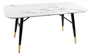 Konferenční stolek PARIS 110 CM bílý mramorový vzhled NÁBYTEK | Obývací pokoj | Konferenční stolky | Všechny konferenční stolky