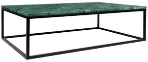 Zelený mramorový konferenční stolek TEMAHOME Prairie 120 x 75 cm s černou podnoží