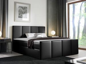 Kontinentální postel Bautista, Rozměr postele: 180x200, Barva:: ekokůže Soft 011 (černá) Mirjan24 5903211089558