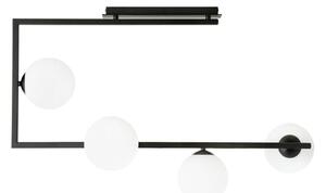 Lustr na tyči SOMA 4xE14/10W/230V černá/bílá