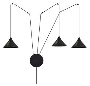 Lustr na lanku ABRAMO 3xE27/15W/230V černá