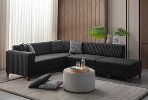 Rohová sedačka Westy (antracit) (P). Akce -25%